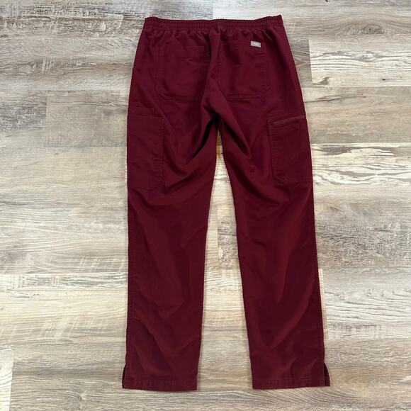 FIGS XS Technical Collection Scrub Pants Burgundy Straight Leg Uniform - Picture 5 of 7